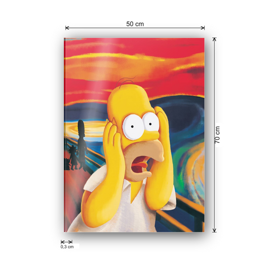 Homer the scream cm 50x70 - misure