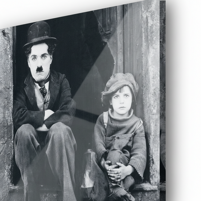 Charlie Chaplin, Modern Times - cm 50x50 - Pannello Acrilico
