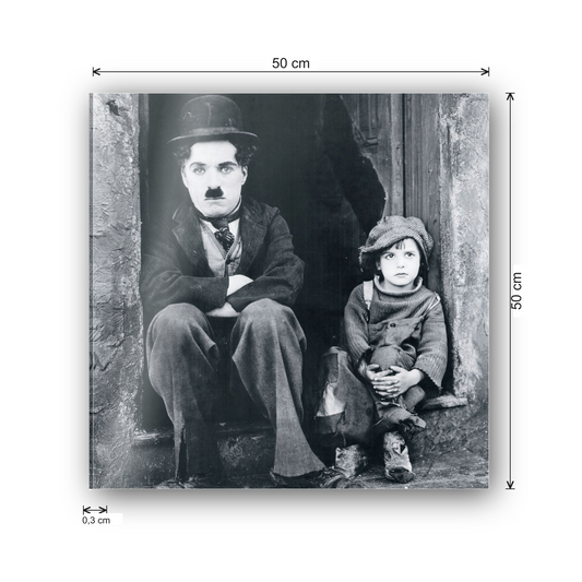 Charlie Chaplin, Modern Times cm 50x50 - misure