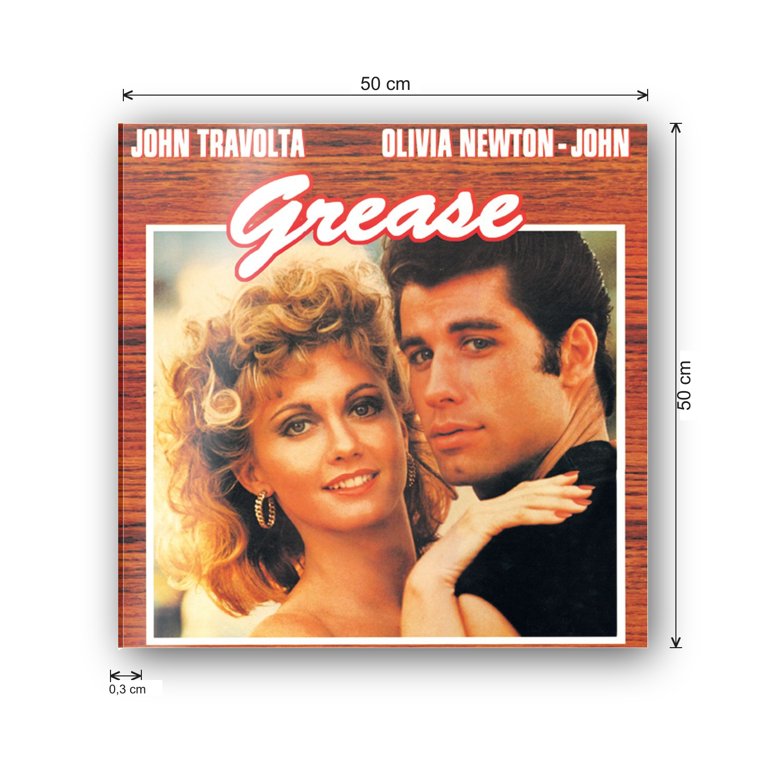 Homage to Grease cm 50x50 - misure
