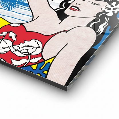 Homage to Lichtenstein - Aloha - cm 50x50 - Pannello Acrilico