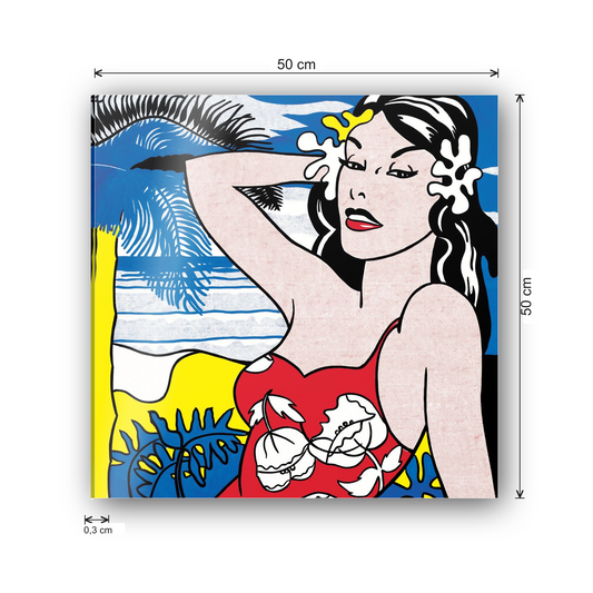 Homage to Lichtenstein - Aloha cm 50x50 - misure