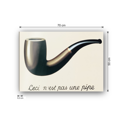 Homage to Magritte - La Trahison Des Images cm 70x50 - misure