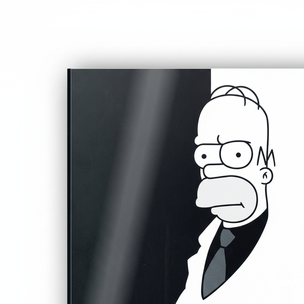 Homer Scarface - cm 50x70 - Pannello Acrilico