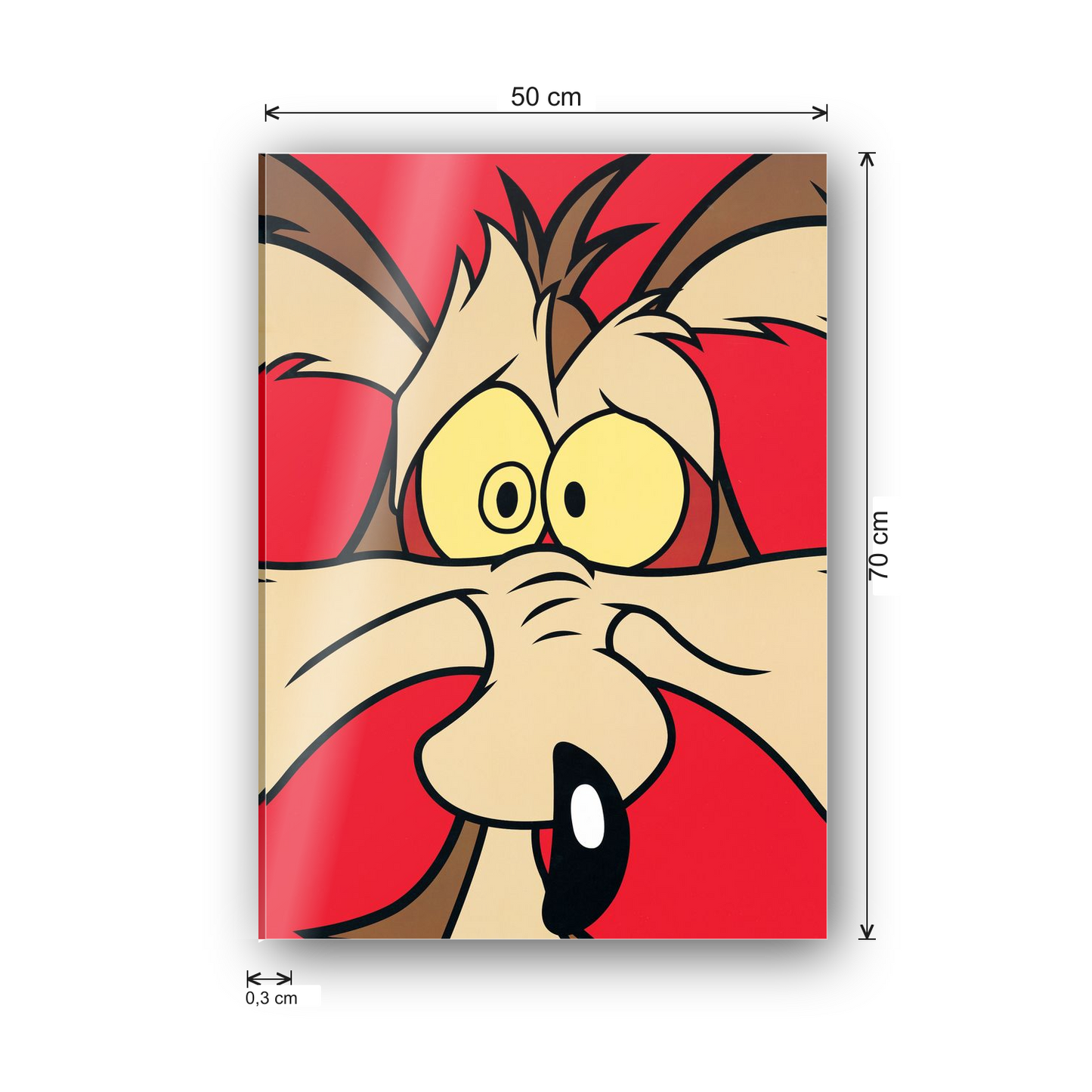 Homage to Wile E. Coyote cm 50x70 - misure