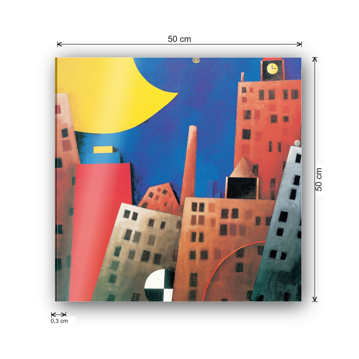 Homage to Tadini - Italian city cm 50x50 - misure