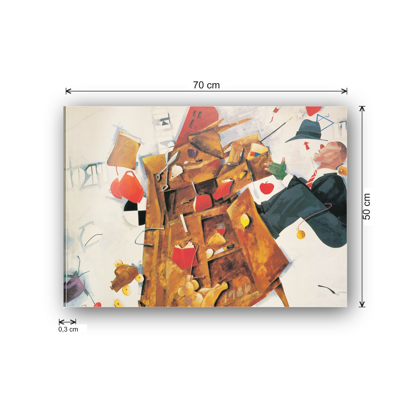 Homage to Tadini - Refugee cm 70x50 - misure
