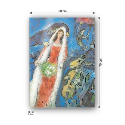 Homage to Chagall - La Mariee,1950 cm 50x70 - misure