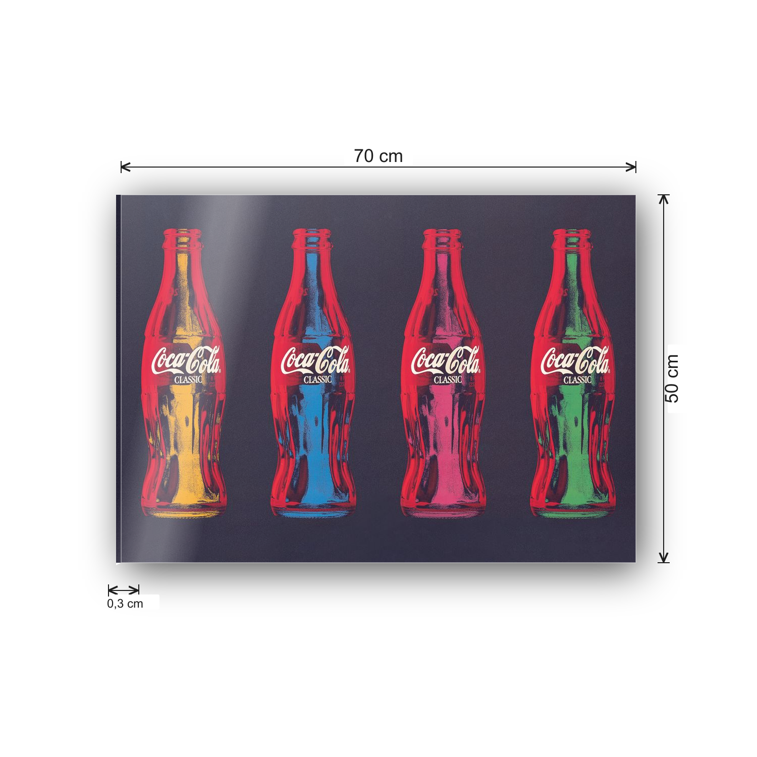 Pop art Coke cm 70x50 - misure