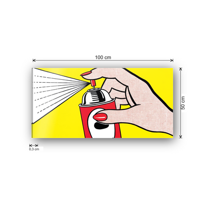 Homage to Lichtenstein - Spray,1962 cm 100x50 - misure
