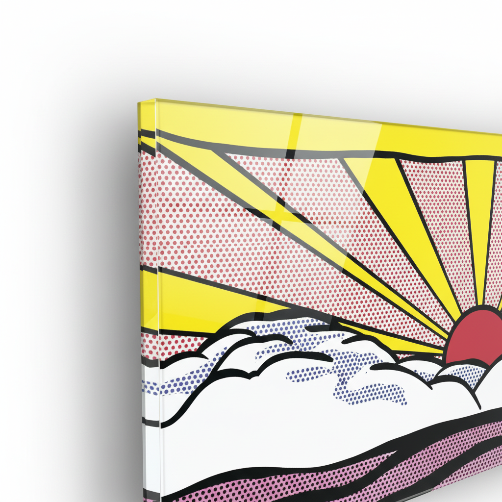 Homage to Lichtenstein - Sunrise - cm 100x50 - Pannello Acrilico
