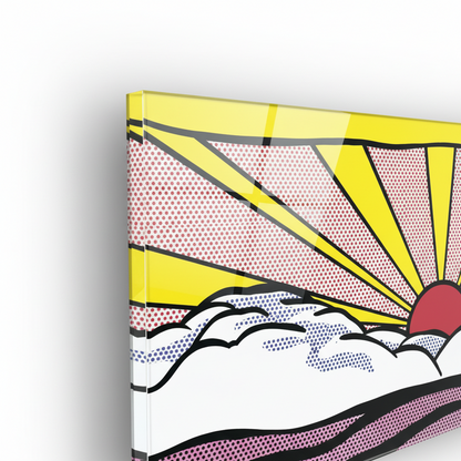 Homage to Lichtenstein - Sunrise - cm 100x50 - Pannello Acrilico