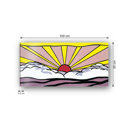 Homage to Lichtenstein - Sunrise cm 100x50 - misure