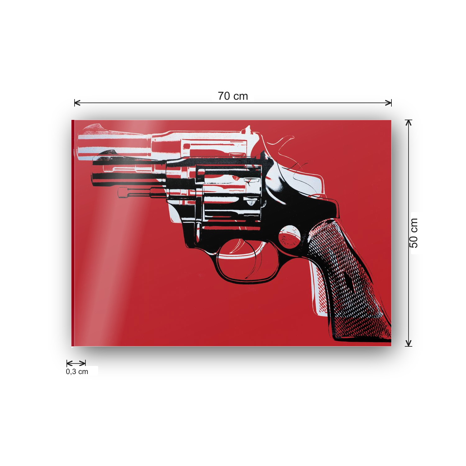 Homage to Warhol - Guns, 81-82 cm 70x50 - misure