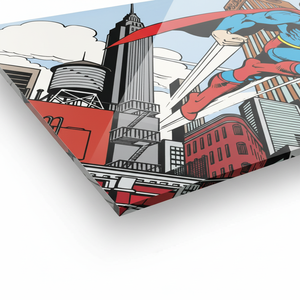 Homage to Superman - Metropolis - cm 70x50 - Pannello Acrilico