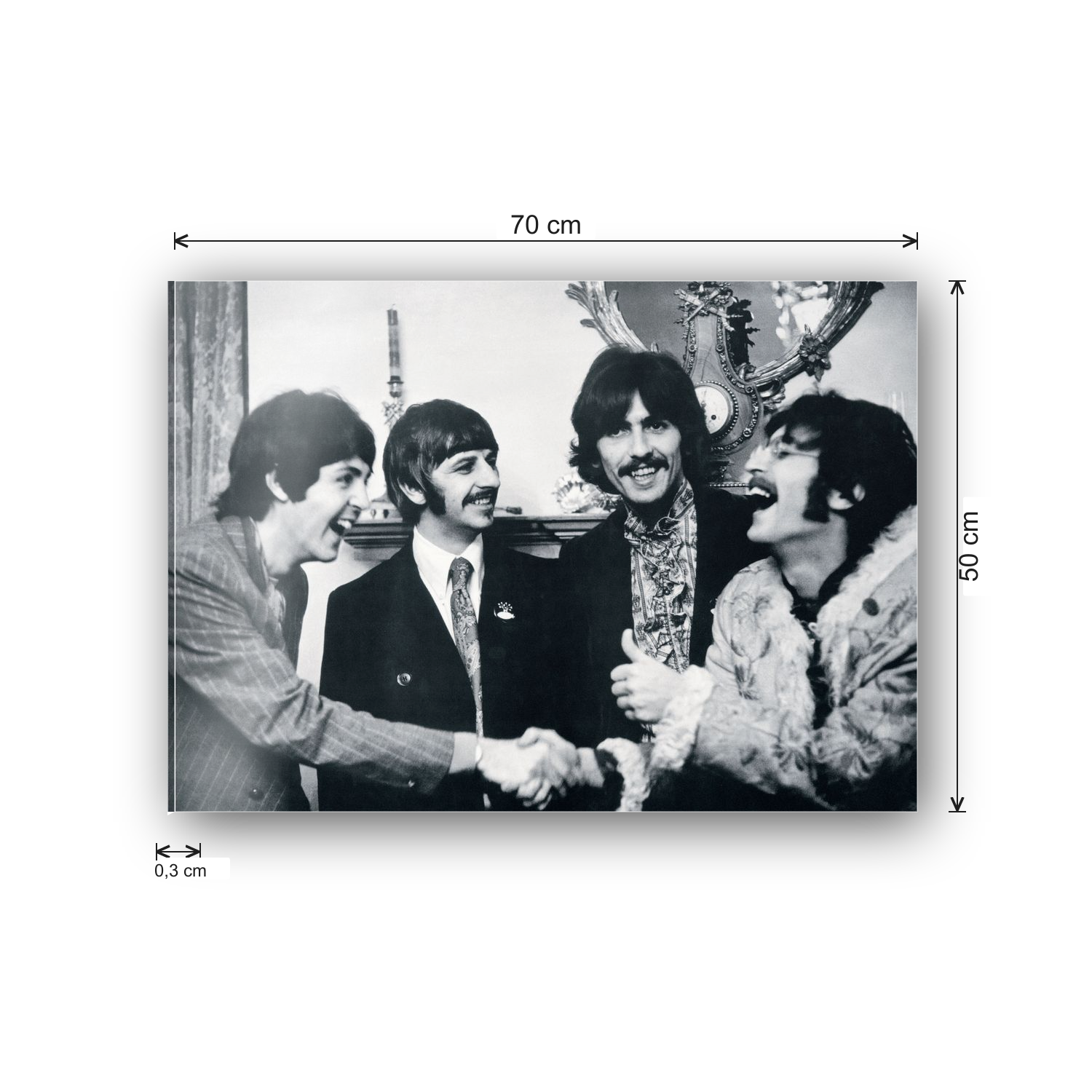 The Beatles cm 70x50 - misure
