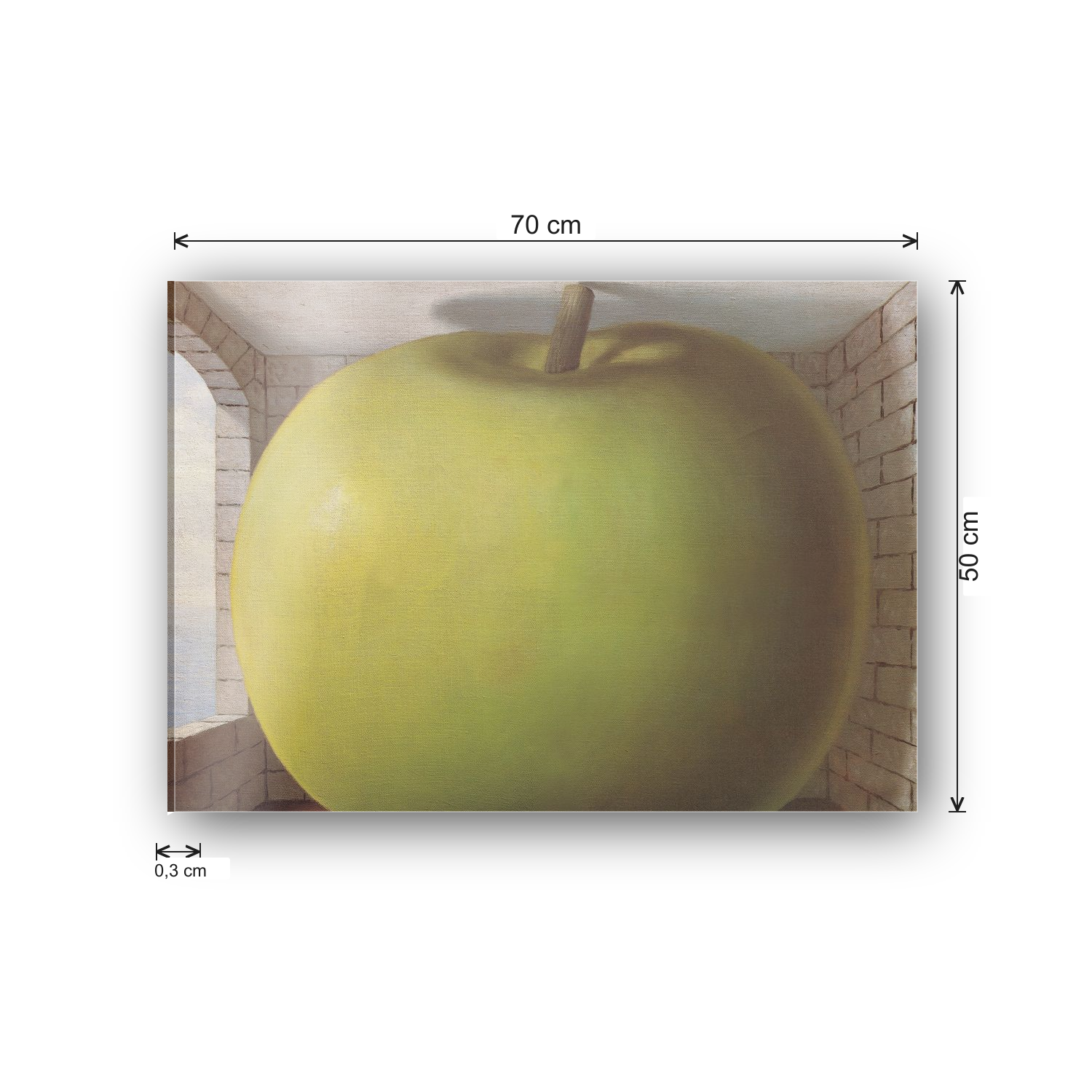 Homage to Magritte - La Chambre d'Écoute cm 70x50 - misure