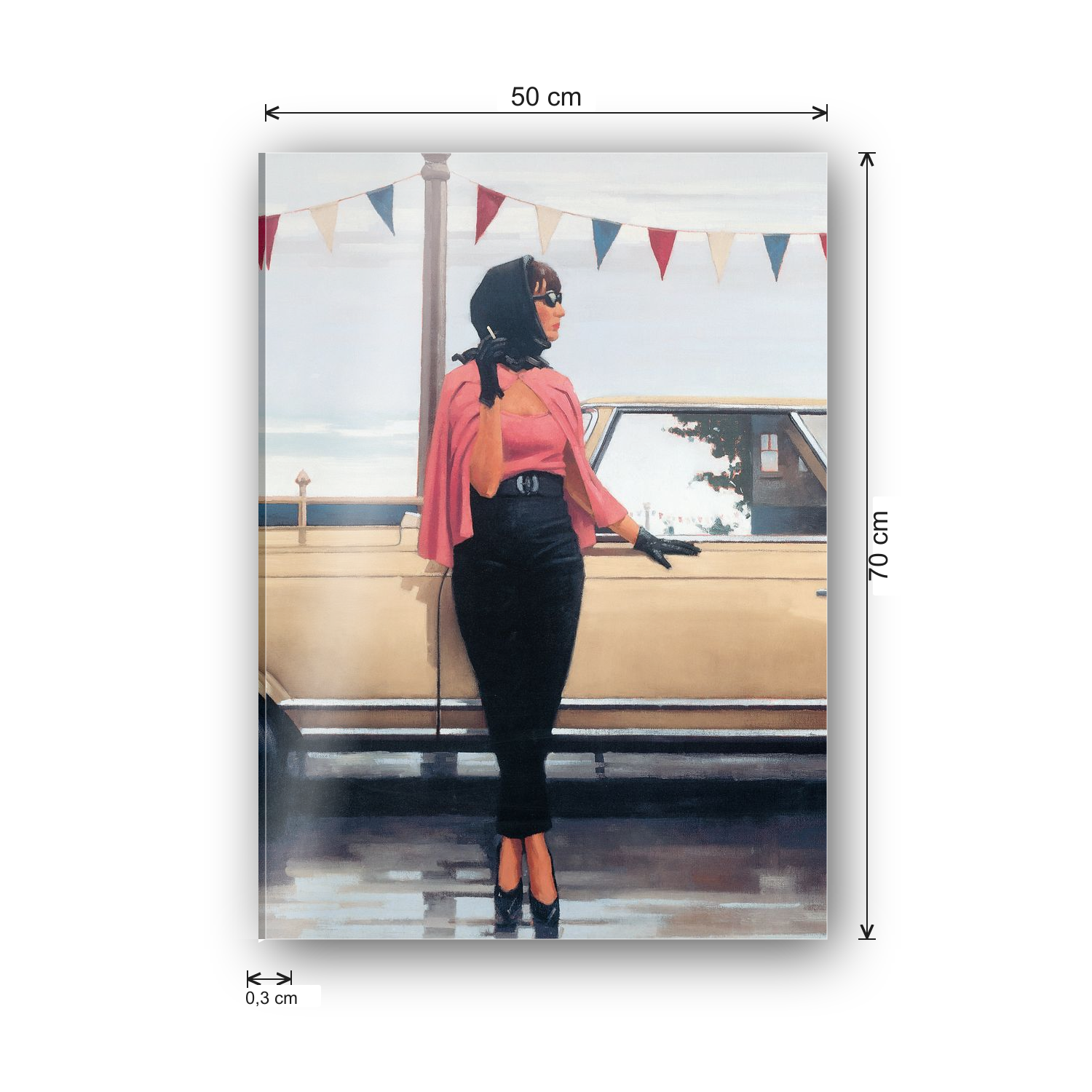 Homage to Vettriano - Suddenly One Summer cm 50x70 - misure
