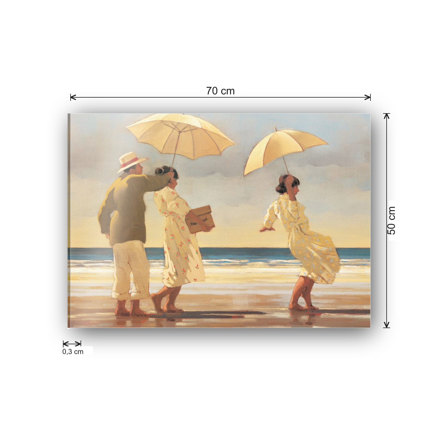 Homage to Vettriano - The Picnic Party cm 70x50 - misure