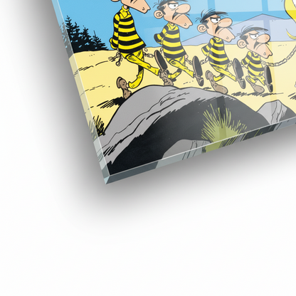 Homage to Lucky Luke e Les Daltons - cm 100x50 - Pannello Acrilico