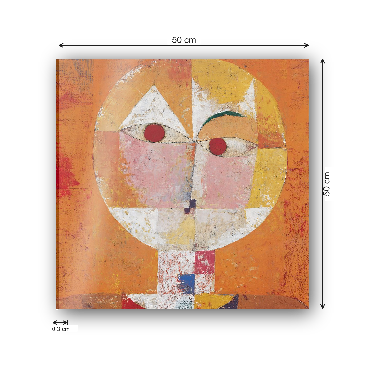 Homage to Klee - Senecio cm 50x50 - misure