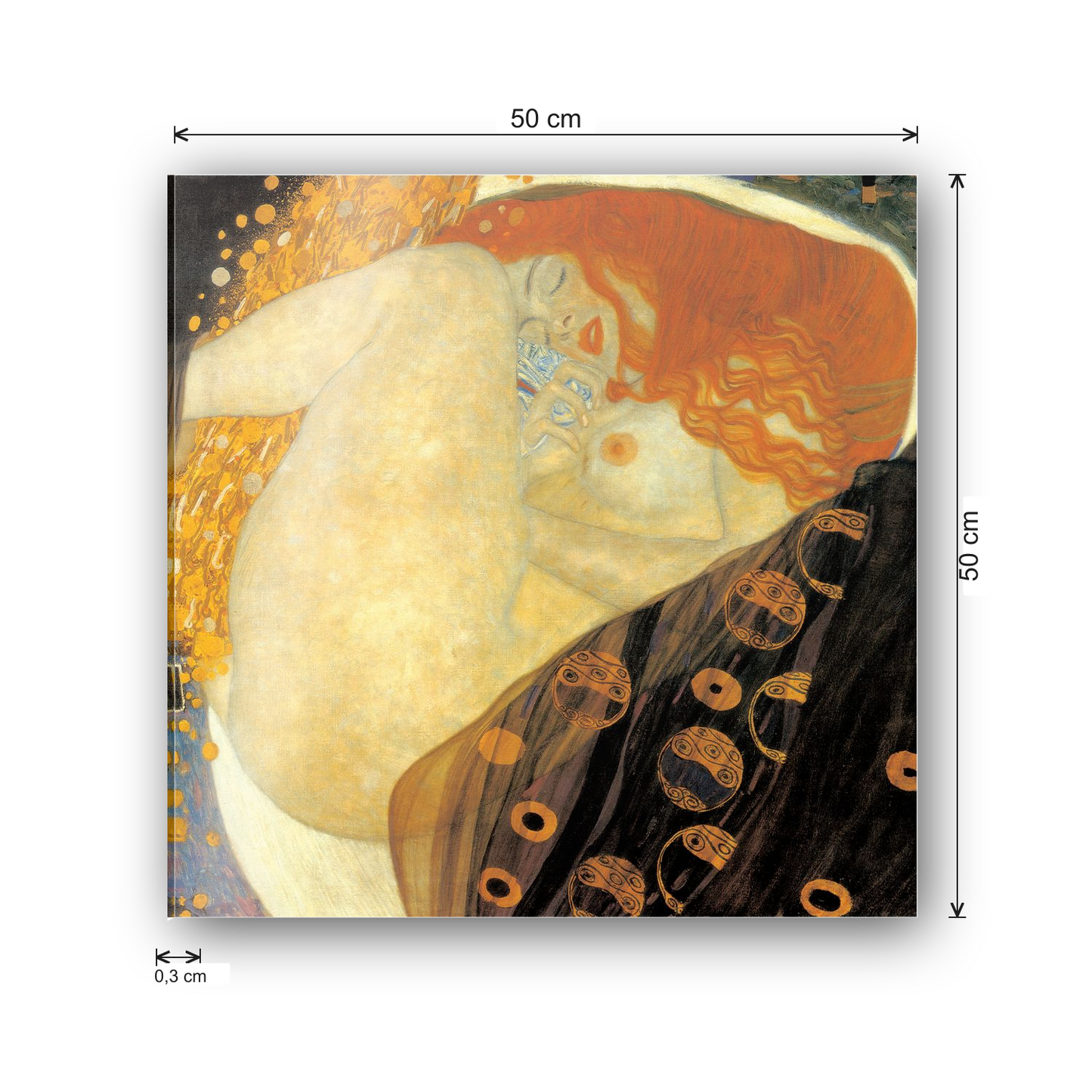 Homage to Klimt - Danae cm 50x50 - misure