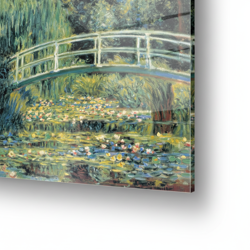 Homage to Monet - Le Pont Japonais - cm 50x50 - Pannello Acrilico