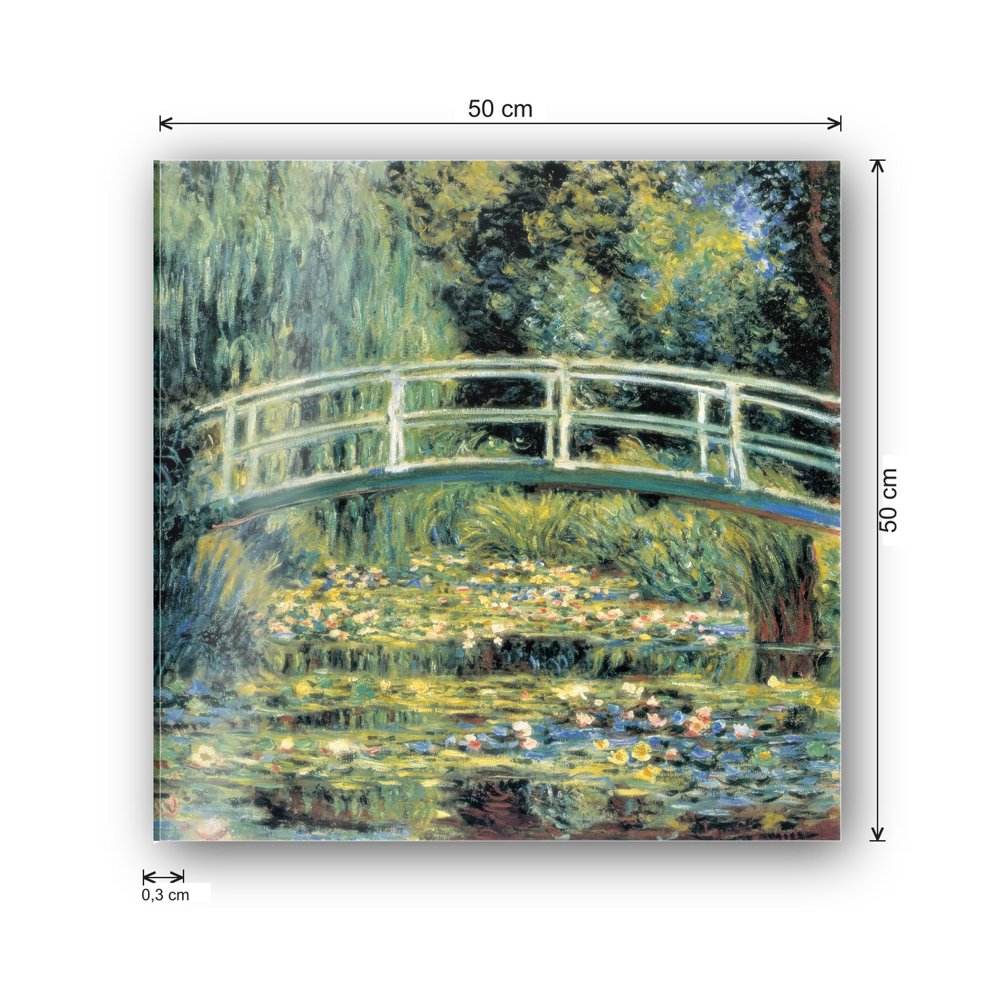 Homage to Monet - Le Pont Japonais cm 50x50 - misure