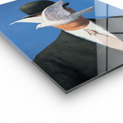 Homage to Magritte - L'Homme au Chapeau - cm 50x70 - Pannello Acrilico