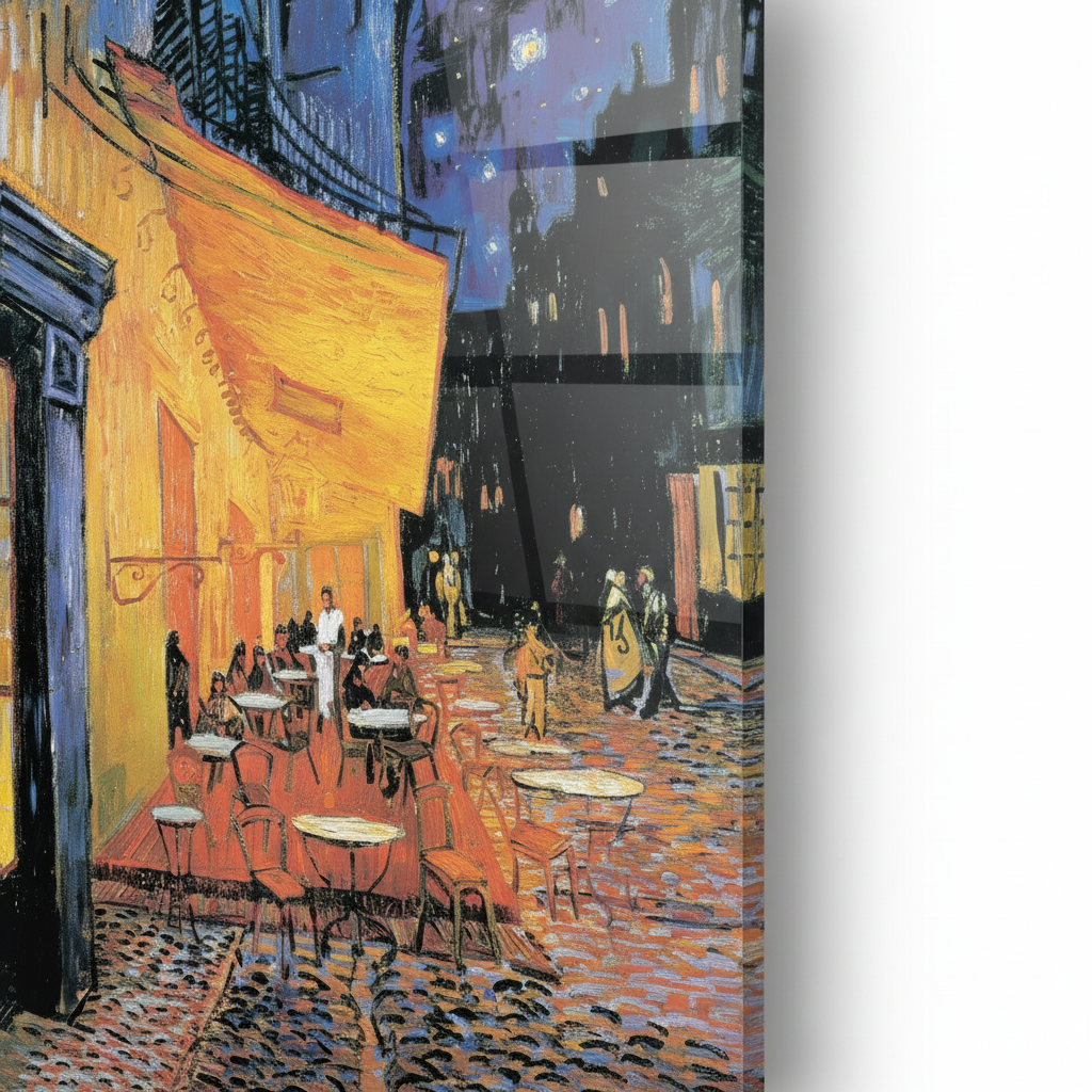 Homage to Van Gogh - Le Café de nuit - cm 50x70 - Pannello Acrilico