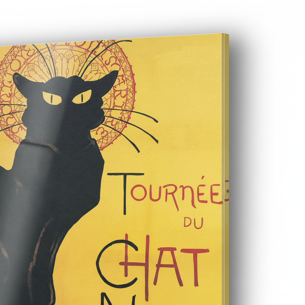Chat noir - cm 50x50 - Pannello Acrilico