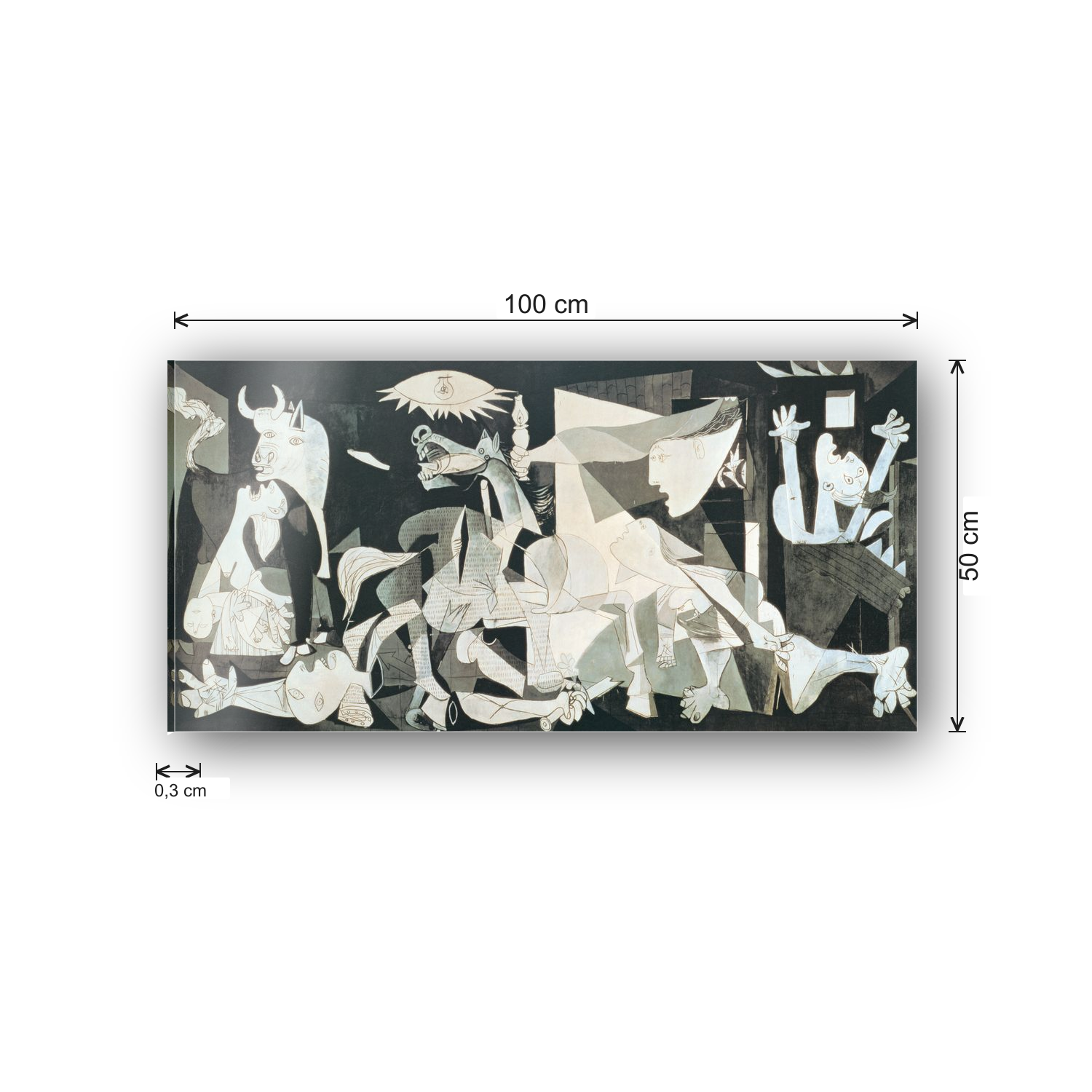 Homage to Picasso - Guernica cm 100x50 - misure