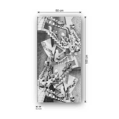 Homage to Escher - House Of Stairs cm 50x100 - misure