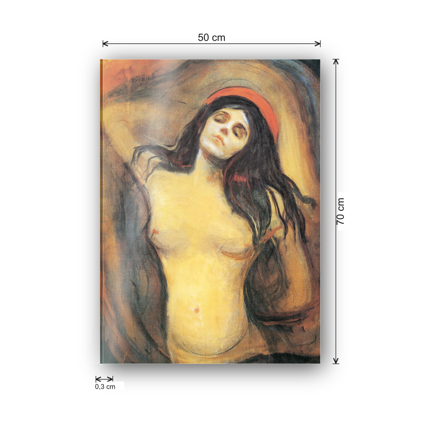 Homage to Munch - Madonna 1894-1895 cm 50x70 - misure