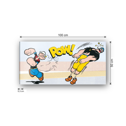 Popeye & Brutus cm 100x50 - misure