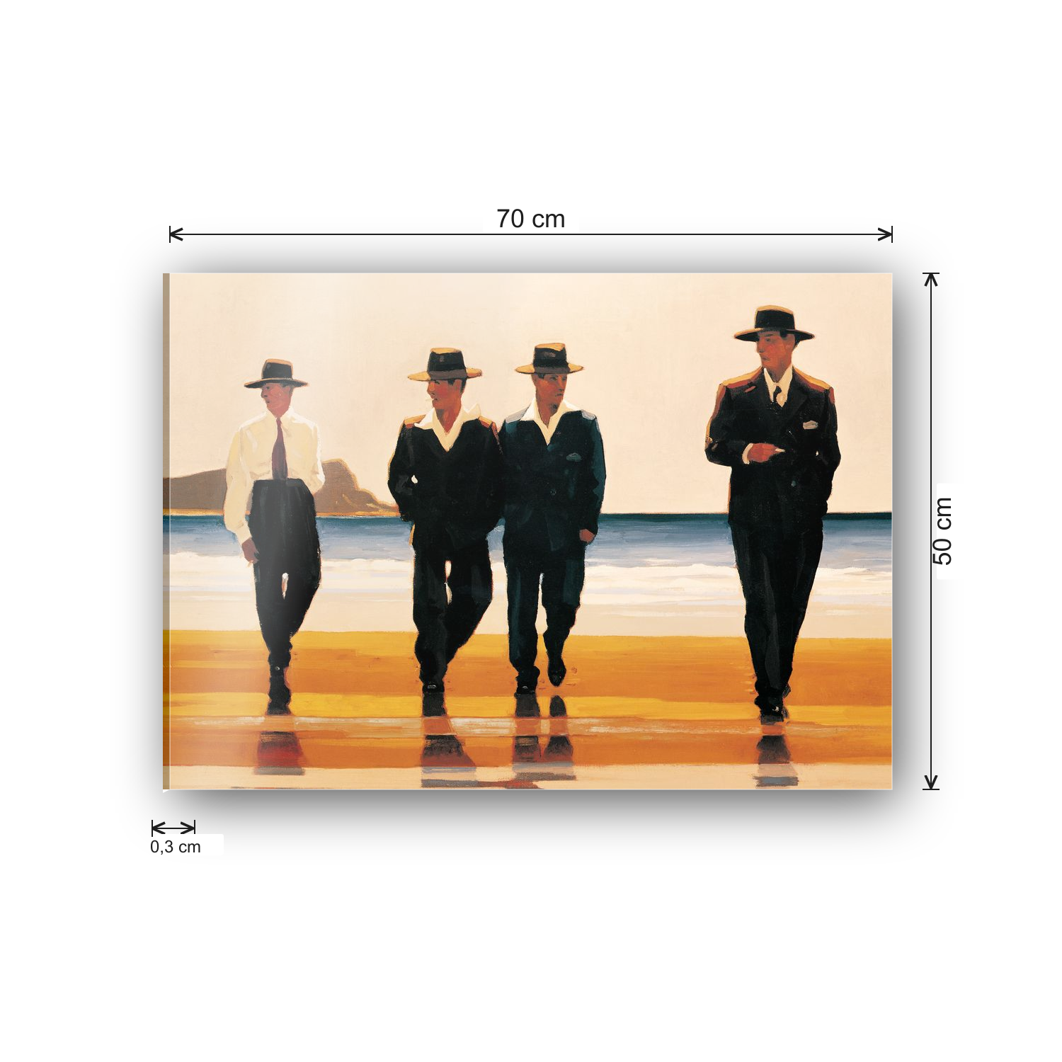 Homage to Vettriano - The Billy Boys cm 70x50 - misure