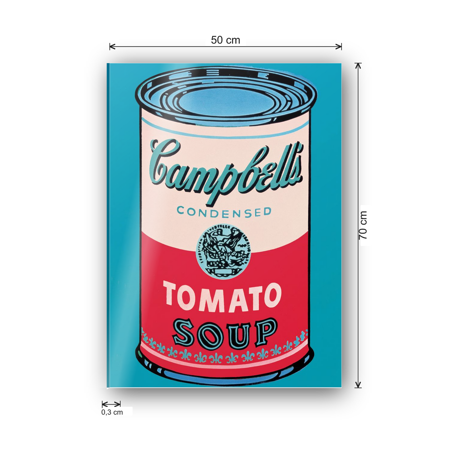 Homage to Warhol - Campbell Soup Can 1965 cm 50x70 - misure