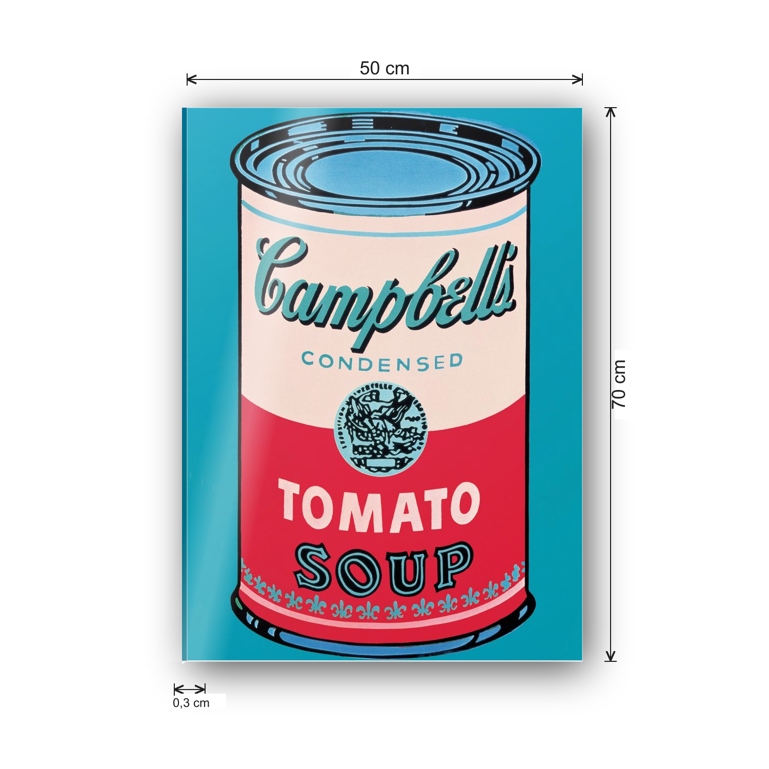 Homage to Warhol - Campbell Soup Can 1965 cm 50x70 - misure