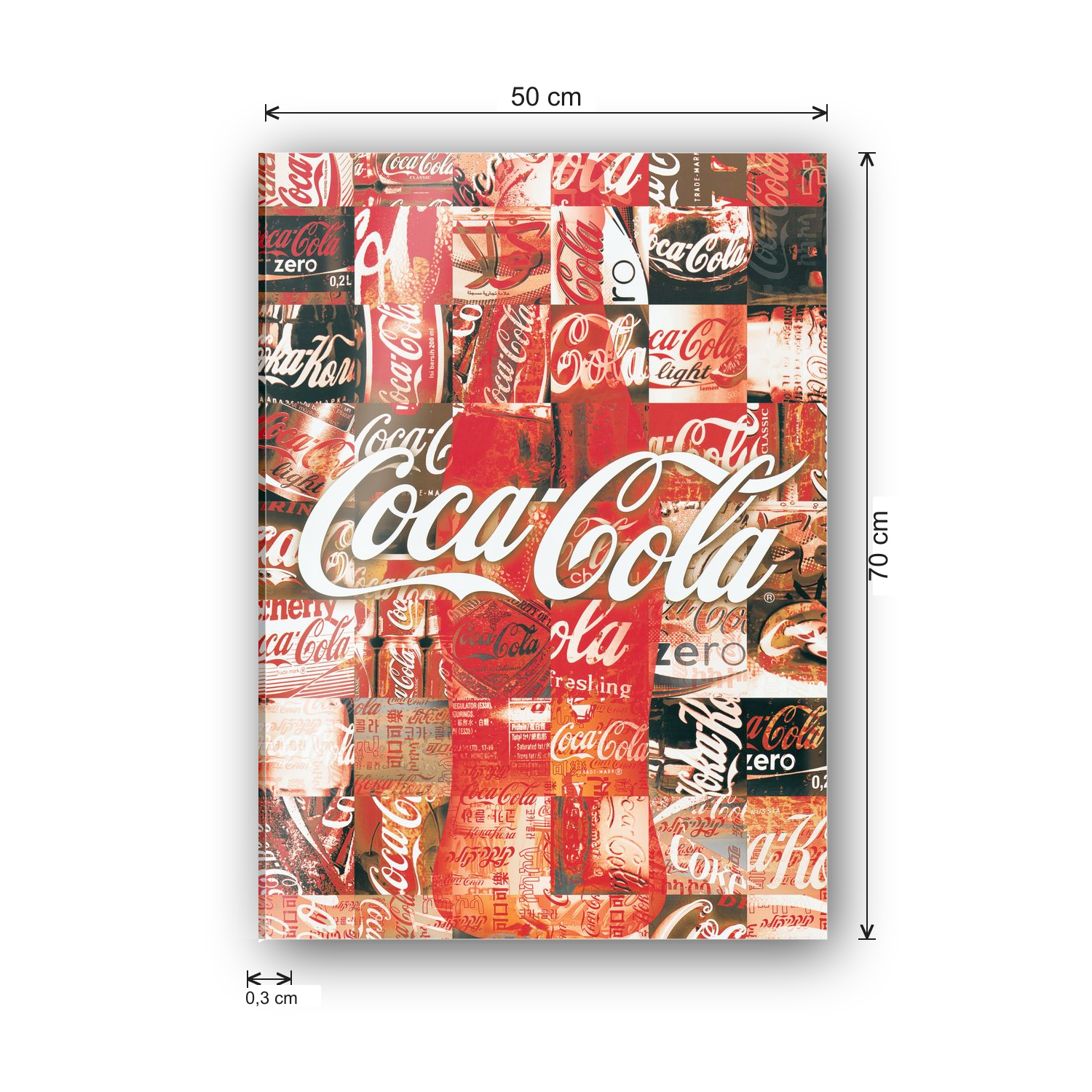 Homage to Coke Patchwork cm 50x70 - misure
