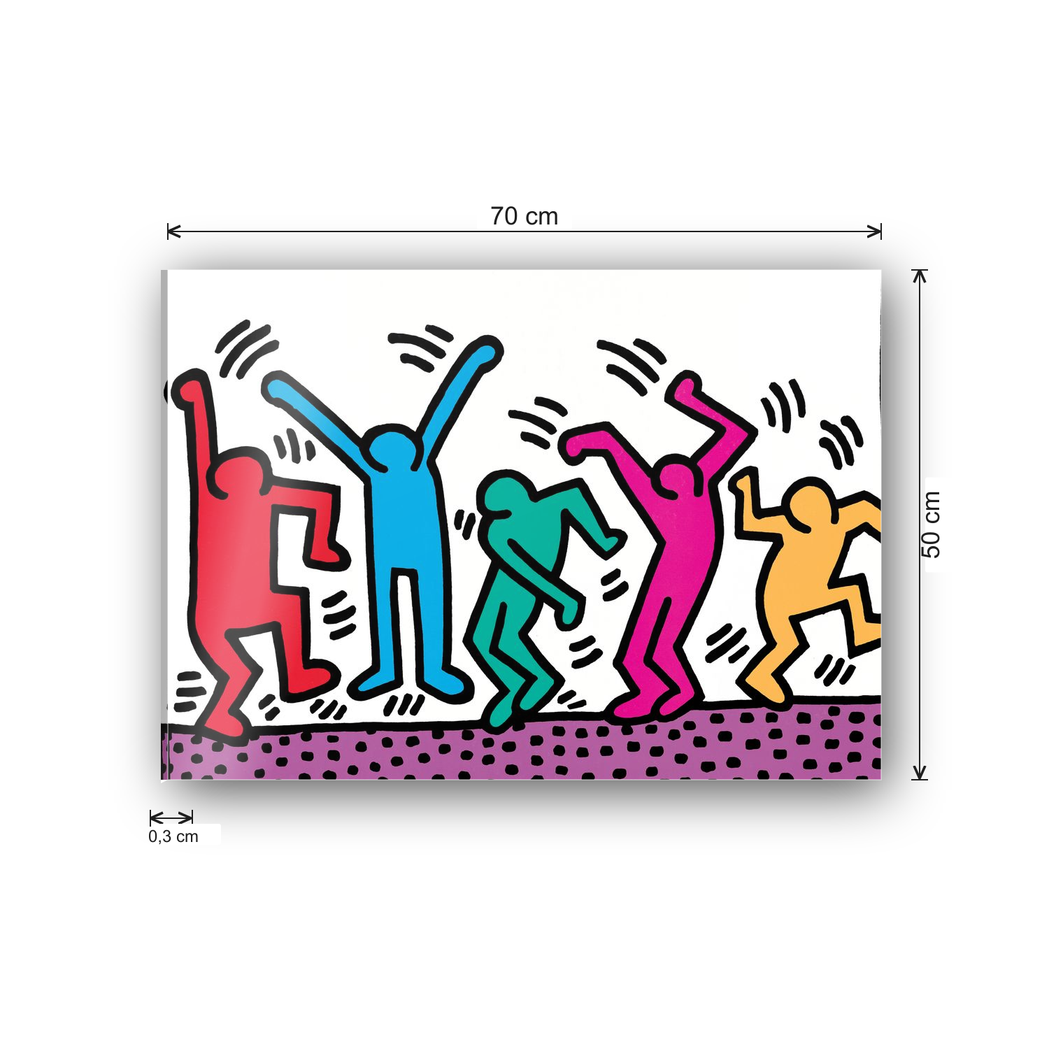 Homage to Haring - Untitled cm 70x50 - misure