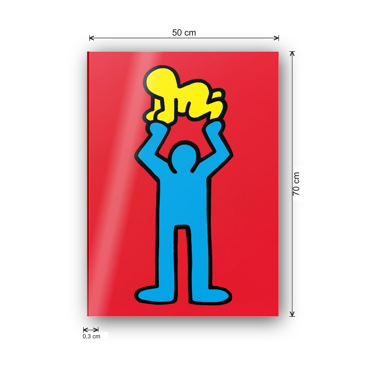 Homage to Haring - Untitled cm 50x70 - misure