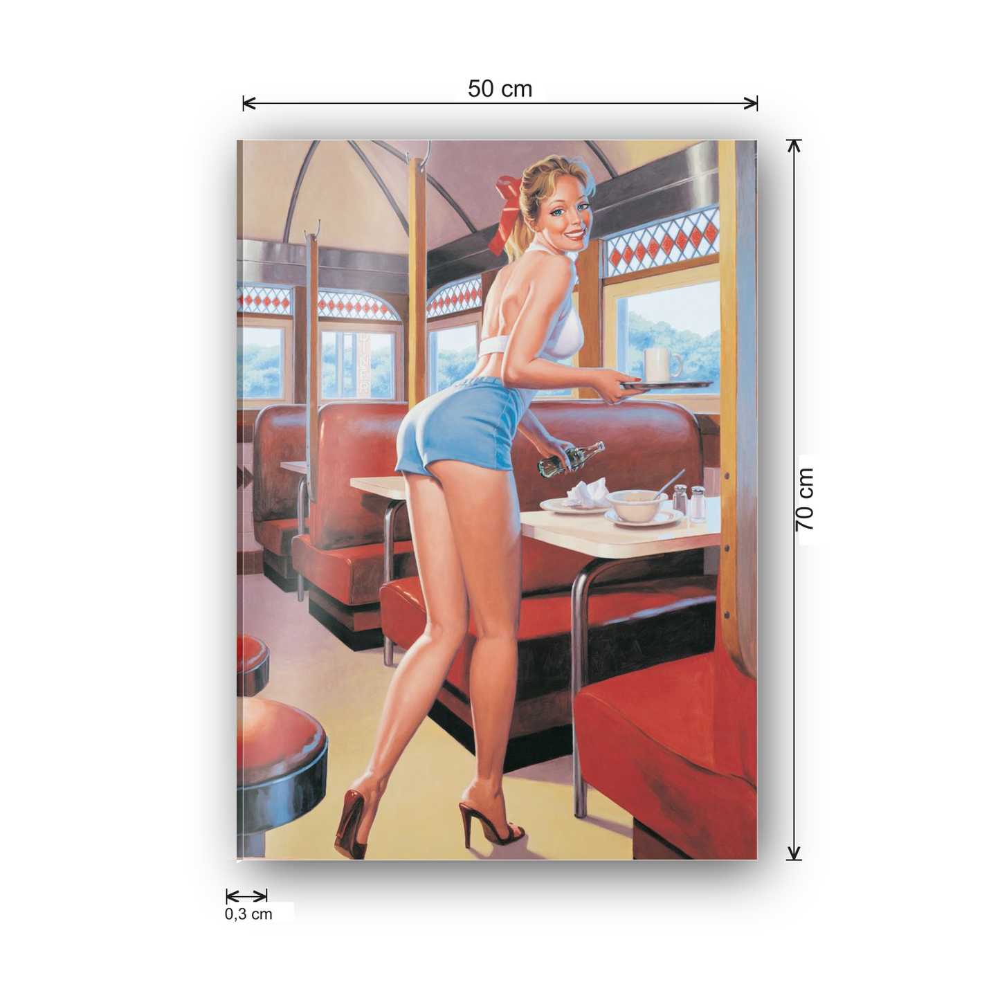 Pin up diner cm 50x70 - misure