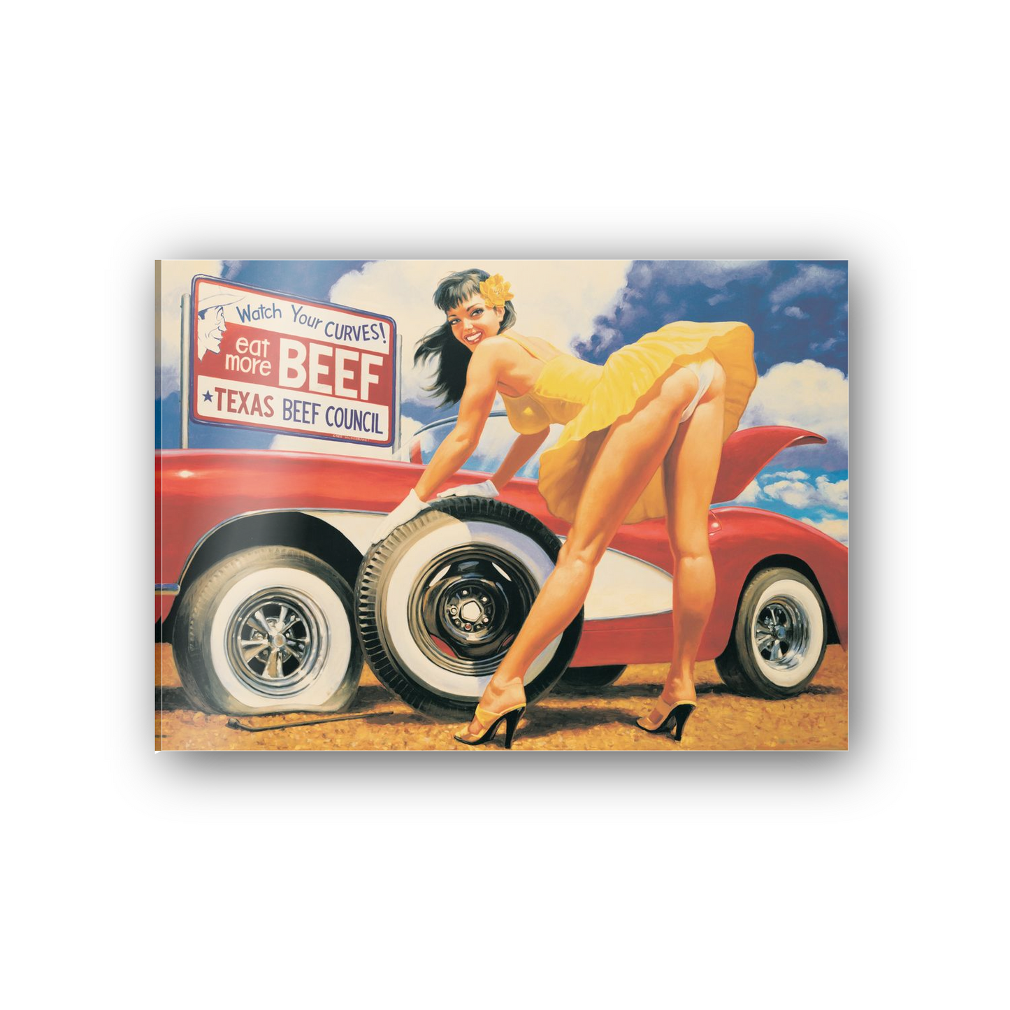 Pin up yellow rose cm 70x50