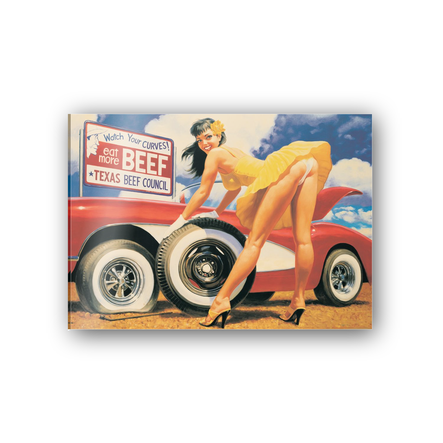 Pin up yellow rose cm 70x50