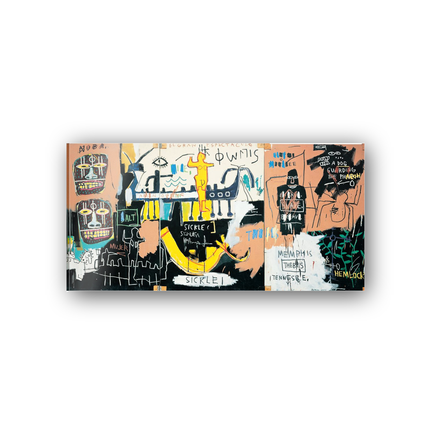 Homage to Basquiat - El Gran Espectaculo (History Of Black People) cm 100x50