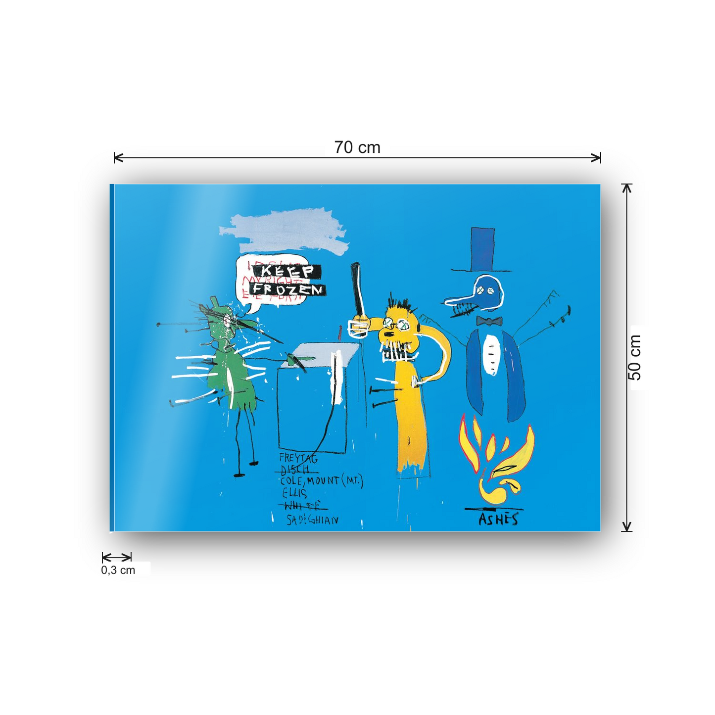 Homage to Basquiat - The Dingoes Thet Park Their Brains With Their Gum cm 70x50 - misure