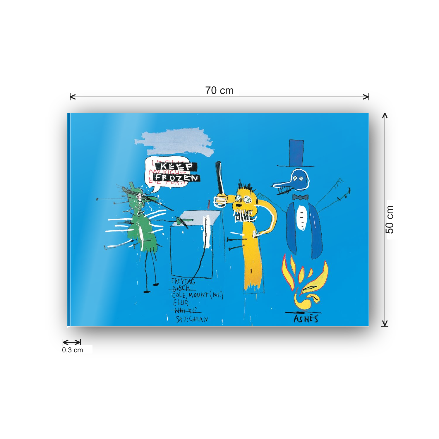 Homage to Basquiat - The Dingoes Thet Park Their Brains With Their Gum cm 70x50 - misure