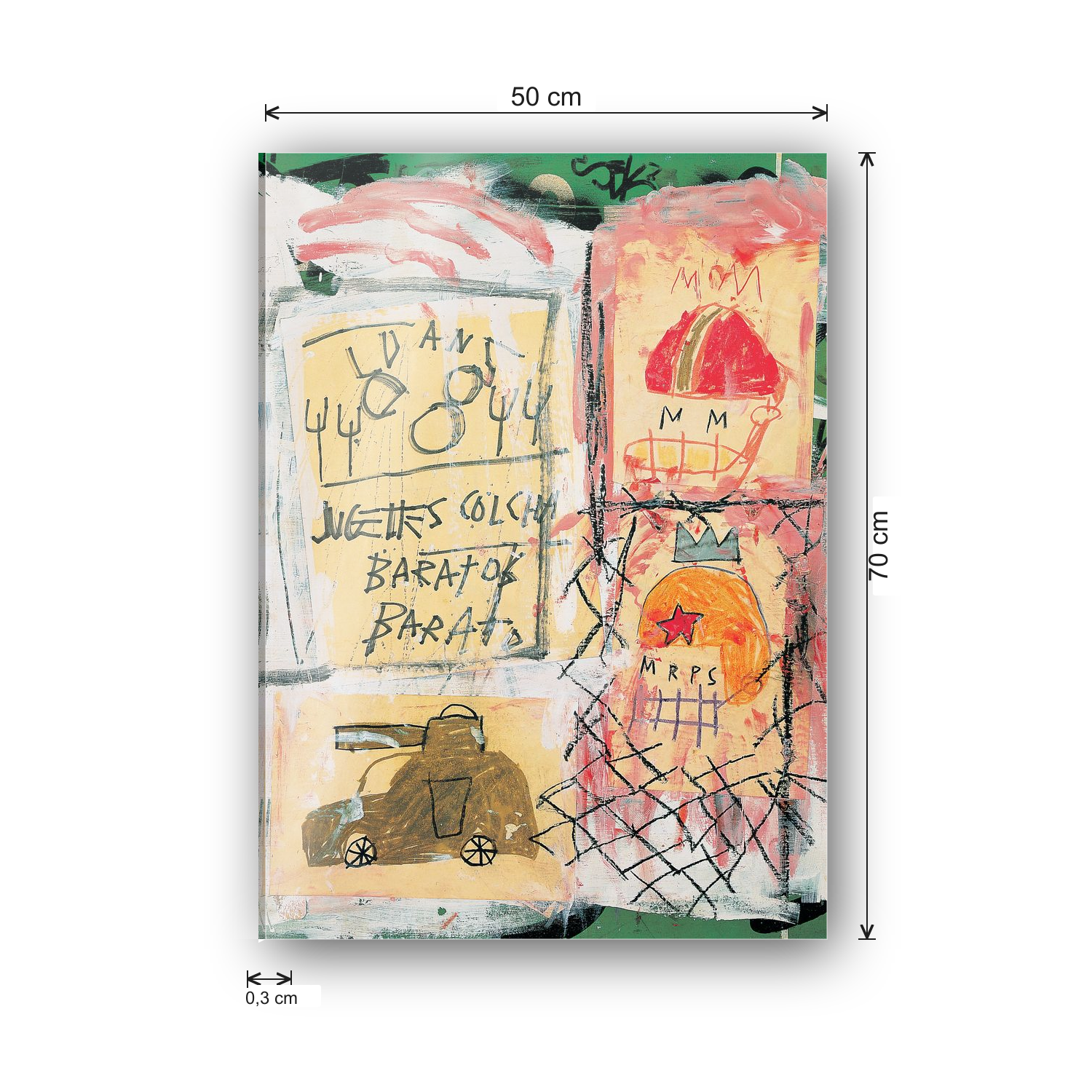 Homage to Basquiat - Untitled cm 50x70 - misure
