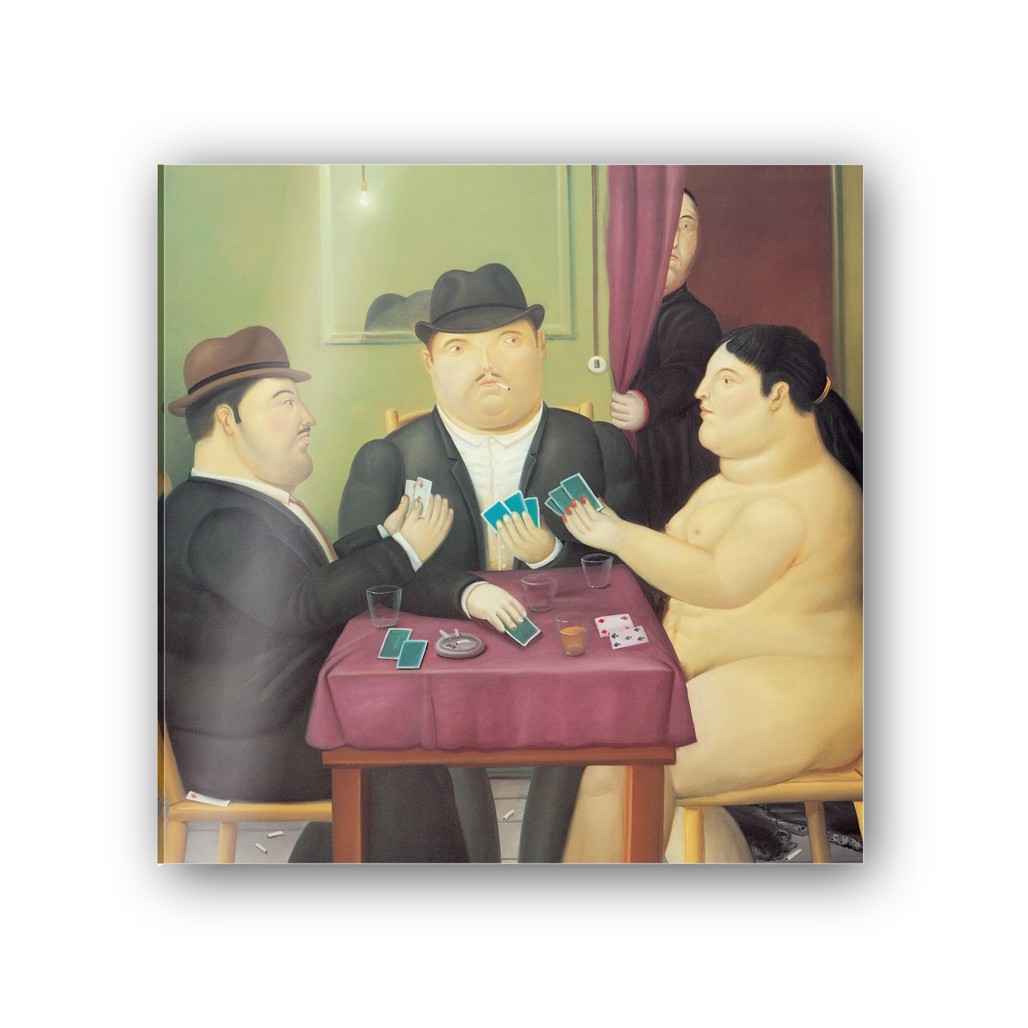 Homage to Botero - The Card Players cm 50x50