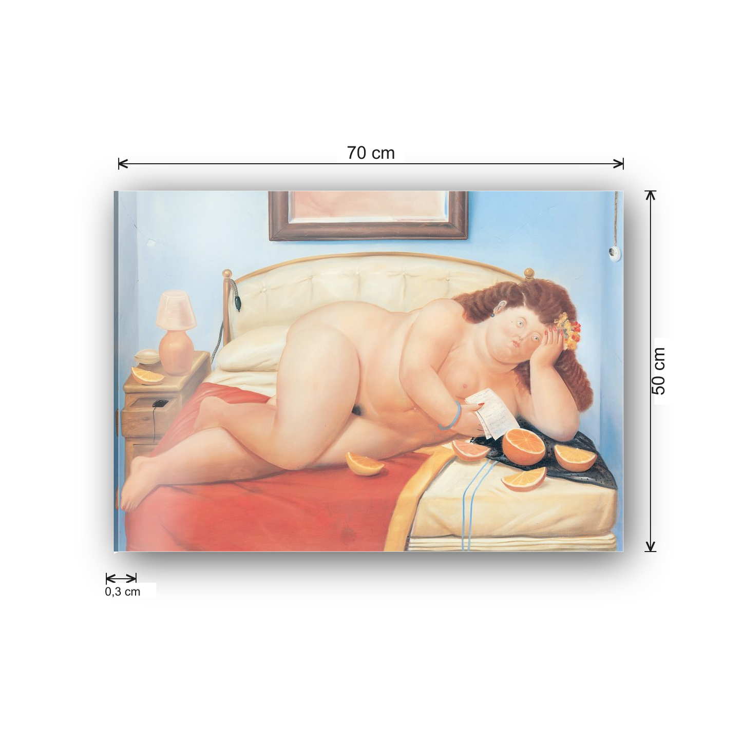 Homage to Botero - The Letter cm 70x50 - misure